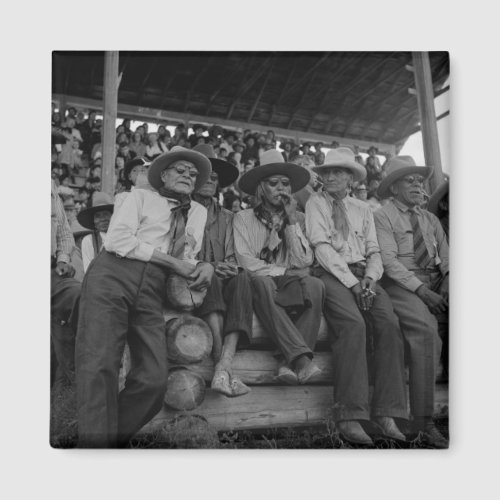 Old Cowboys At Rodeo Vintage Photo  Magnet