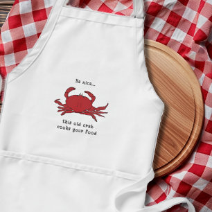 Old Crab Funny Saying Cook Chef Adult Apron