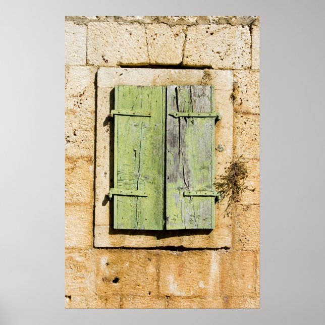 Old Croatian window shutters Poster (Front)