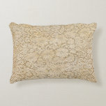 Old Crochet Lace Floral Pattern + your ideas Accent Pillow