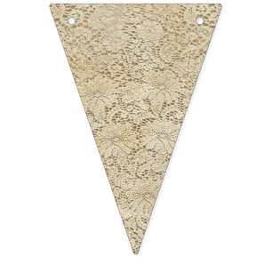 Old Crochet Lace Floral Pattern + your ideas Bunting Flags