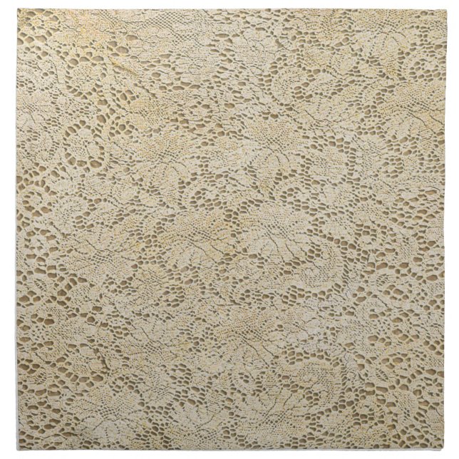 Old Crochet Lace Floral Pattern + your ideas Napkin (Front)