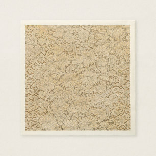 Old Crochet Lace Floral Pattern + your ideas Paper Napkins