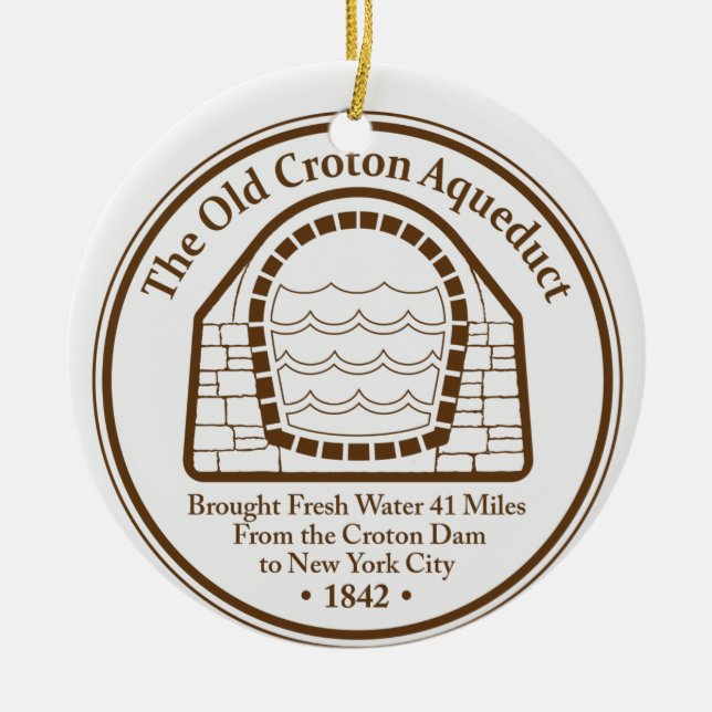 Old Croton Aqueduct Holiday Ornament (Front)