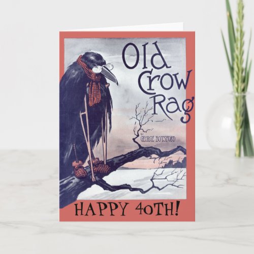 Old Crow Birthday Card