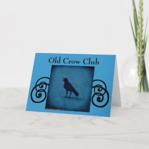 Old Crow Club invitation or greeting card