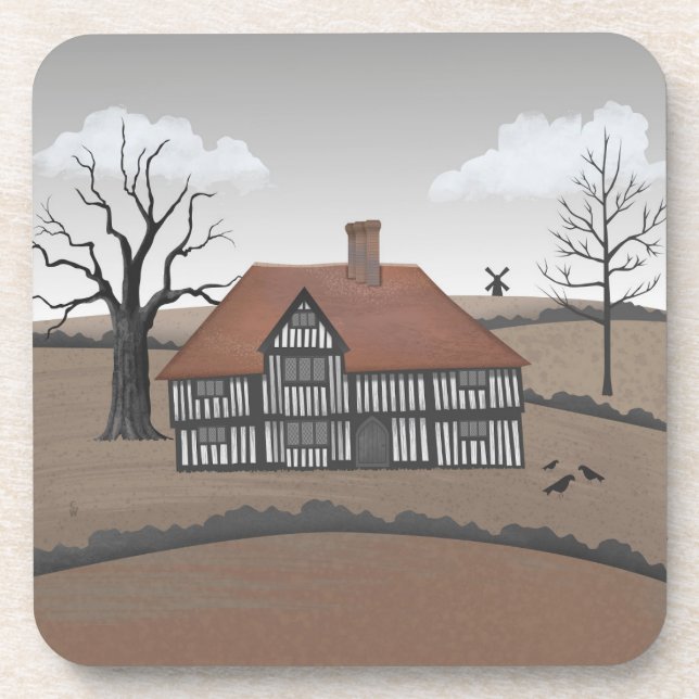 Old Crow Manor Beverage Coaster (Front)