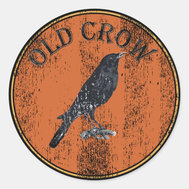 Old Crow - Old Geezer Classic Round Sticker (Front)