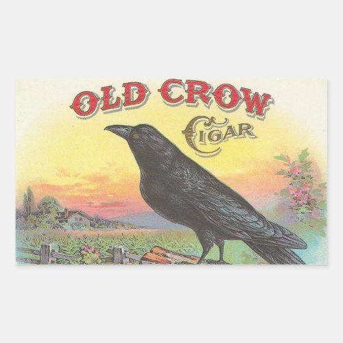 Old Crow Rectangular Sticker