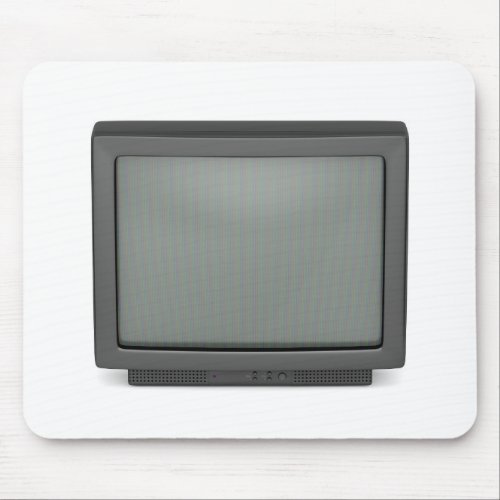 Old CRT tv front view Mouse Pad