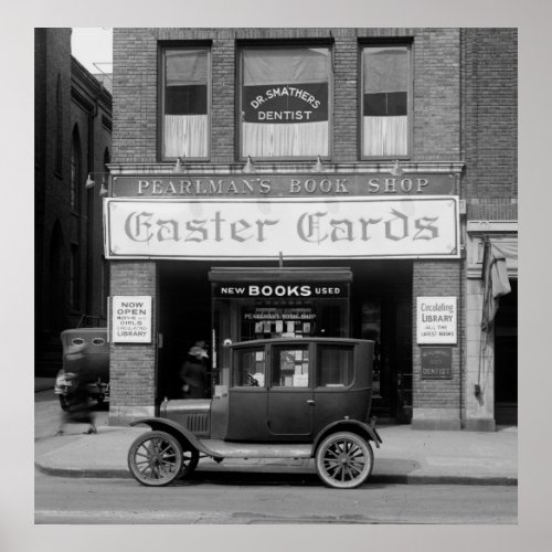 Old DC Book Store 1920s Poster