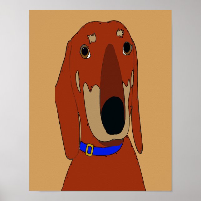 Old Dachshund Poster (Front)