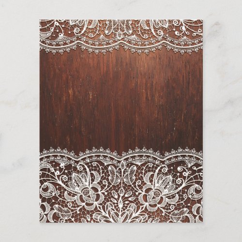 Old Dark Wood  White Lace Border Scrapbook Paper