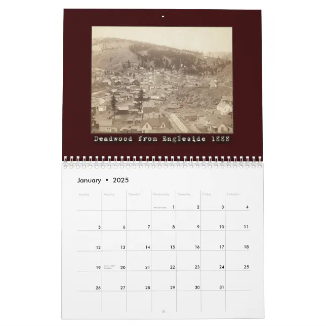 Old Deadwood 12 Month Calendar Zazzle