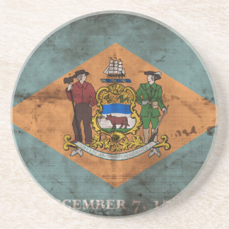 Old Delaware Flag; Coaster