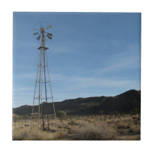 Old Desert Windmill Ceramic Tile
