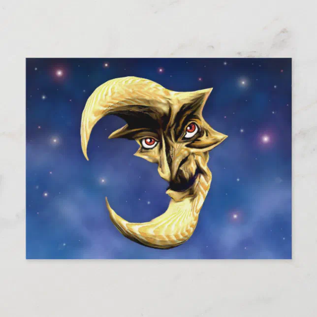 Old Devil Moon postcard | Zazzle