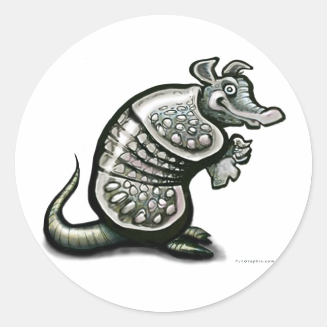 Old Dillo Classic Round Sticker (Front)