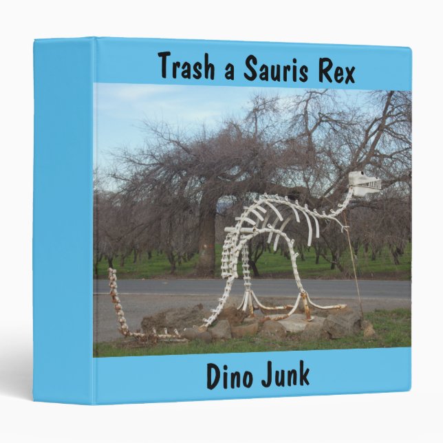 Old Dino Bones, Binder.  3 Ring Binder (Front/Spine)