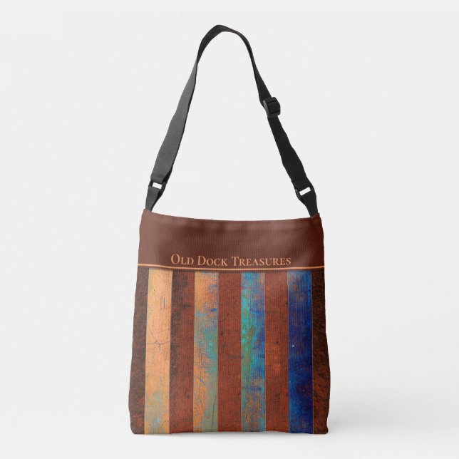 Old Dock Treasures Bags. Rusty metal. Crossbody Bag (Back)