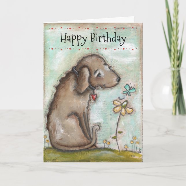 Old Dog - Birthday Card (Front)