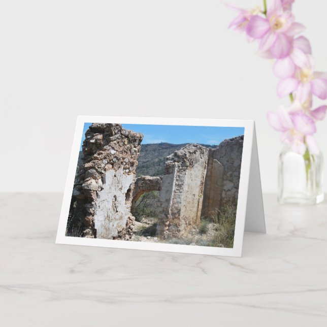 Old Domeño Castle, Valencia, Spain, Spanish Card (Orchid)
