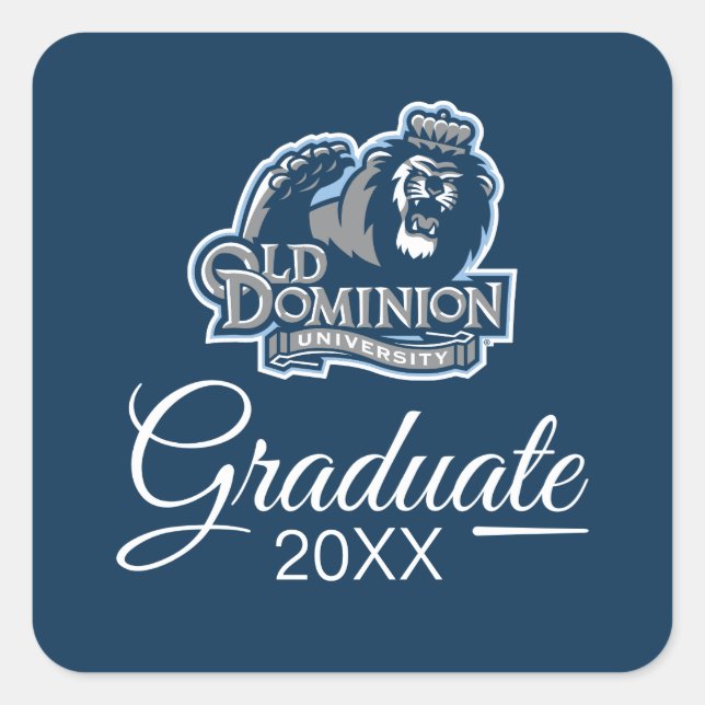 Old Dominion University Graduation Square Sticker (Front)