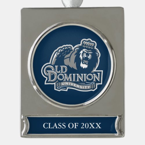 Old Dominion University Logo Silver Plated Banner Ornament