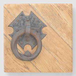Old door knocker stone coaster