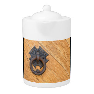 Old door knocker teapot