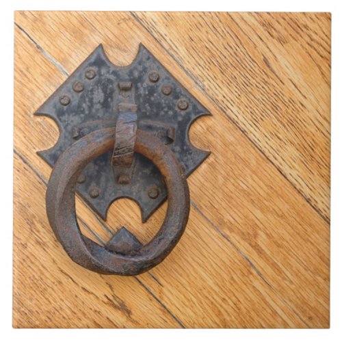 Old door knocker tile