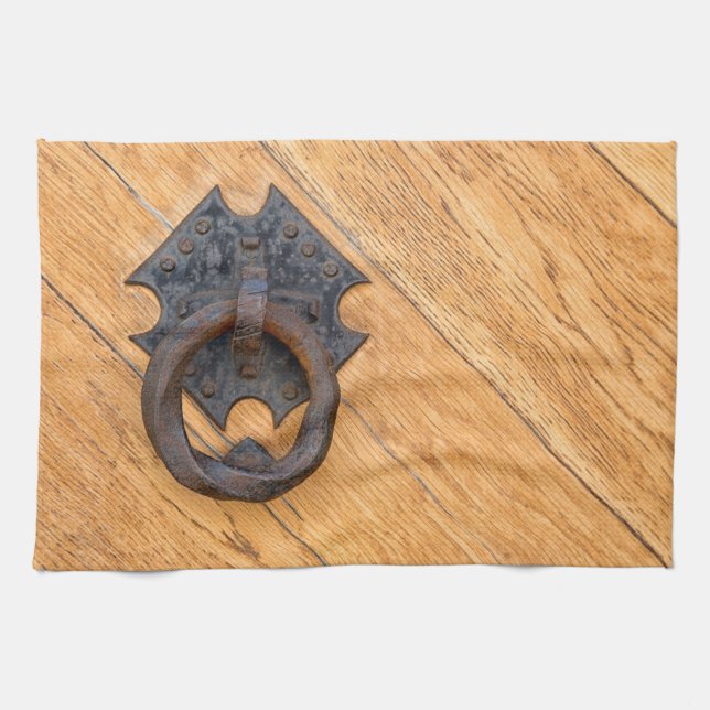 Old door knocker towel (Horizontal)