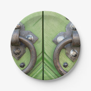 Old door paper plates