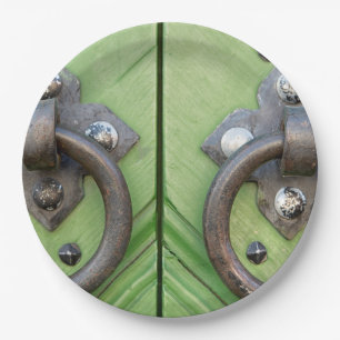 Old door paper plates