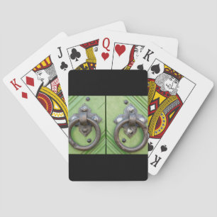 Old door poker cards