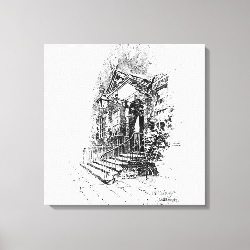 Old Doorway Lamb Court Canvas Print