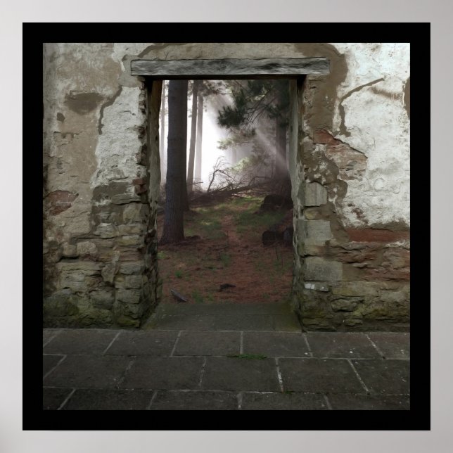 Old Doorway to Vintage  Garden Poster (Front)