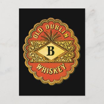 Old Dublin Whiskey Postcard by tnmpastperfect at Zazzle