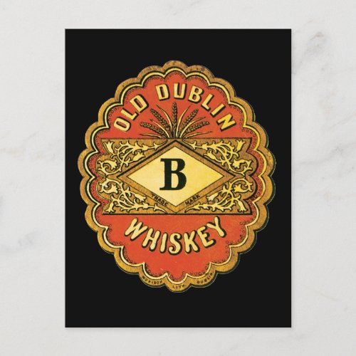 Old Dublin Whiskey Postcard