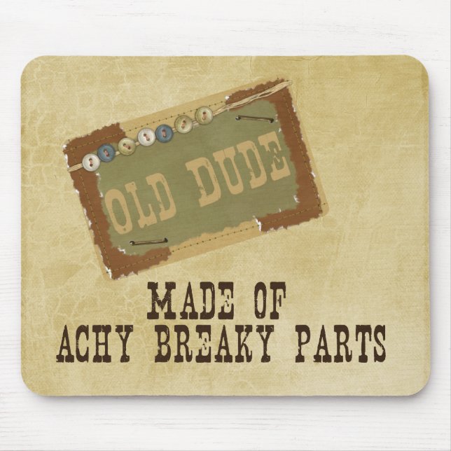 Old Dude Mouse Pad (Front)