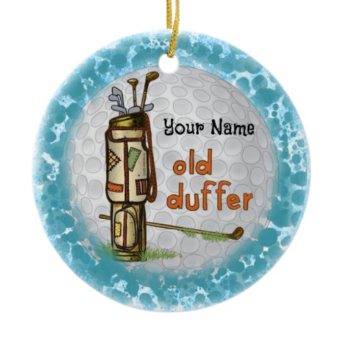 Old Duffer Golf  Ceramic Ornament