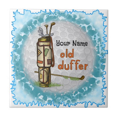 Old Duffer Golf  Ceramic Tile