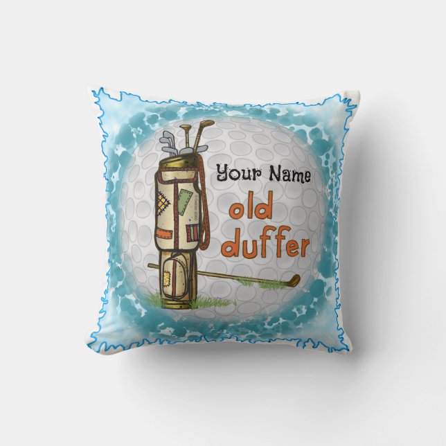 Old Duffer Golf  Throw Pillow (Front)
