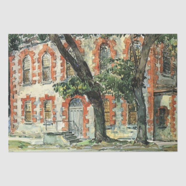 Old Dutch Building in Fishkill, New York Tissue Paper (Front)