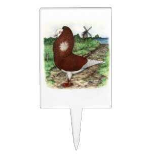 Old Dutch Capuchine Pigeon Cake Topper