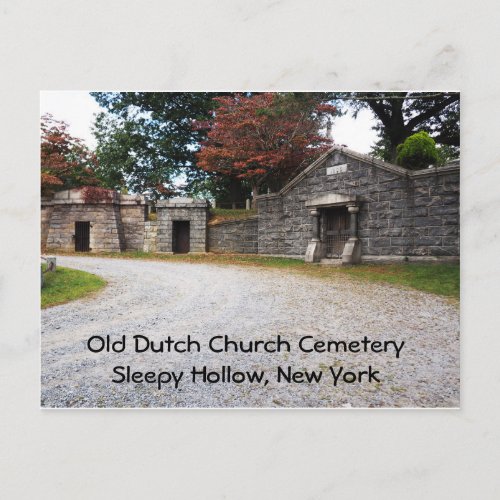 Old Dutch Church Cemetery in Sleepy Hollow NY Postcard