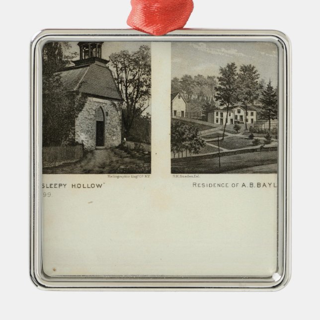 Old Dutch Church, residences Metal Ornament (Front)