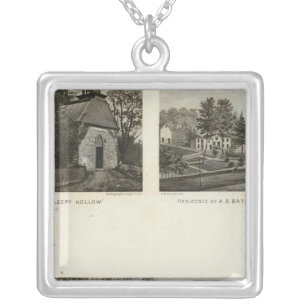 Old Dutch Church, residences Silver Plated Necklace