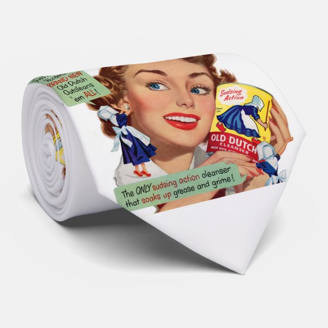 Old Dutch Cleanser ad print  Neck Tie (Rolled)