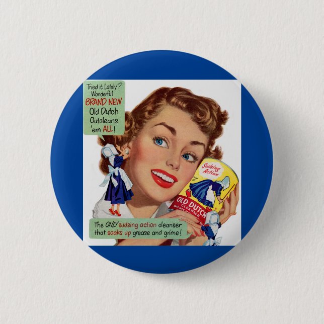 Old Dutch Cleanser lady Button (Front)